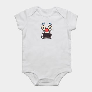 Funny Clown Face Cartoon Illustration Baby Bodysuit